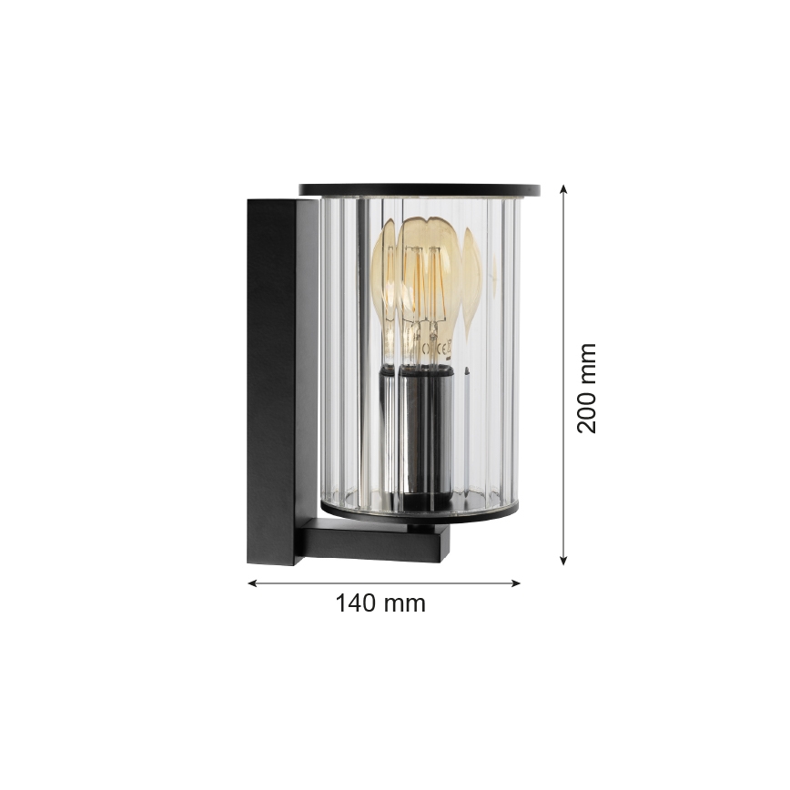 Argon 8748 - Екстериорен аплик NORFOLK 1xE27/15W/230V IP44 черен