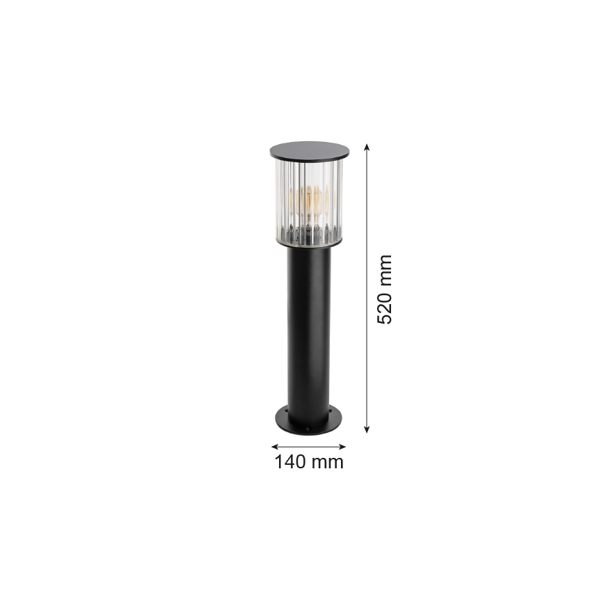 Argon 8749 - Екстериорна лампа NORFOLK 1xE27/15W/230V IP44 52 см черен