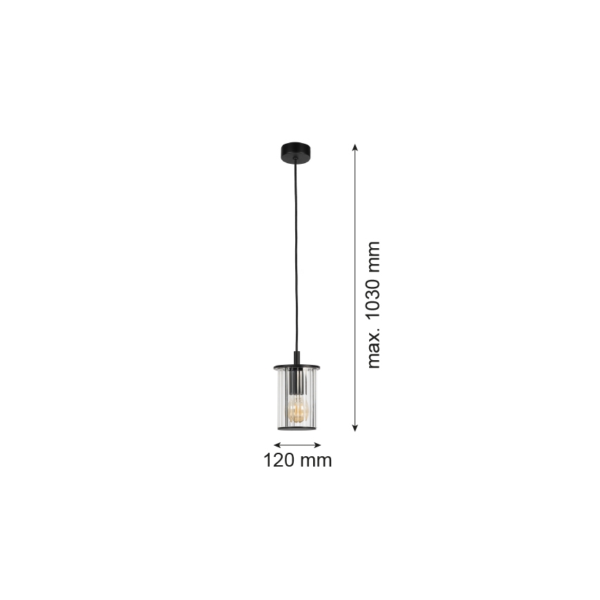 Argon 8751 - Екстериорен пендел NORFOLK 1xE27/15W/230V IP44 черен