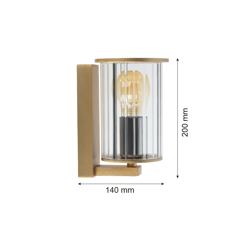 Argon 8752 - Екстериорен аплик NORFOLK 1xE27/15W/230V IP44 златист