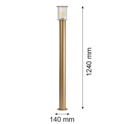 Argon 8754 - Екстериорна лампа NORFOLK 1xE27/15W/230V IP44 124 см златист