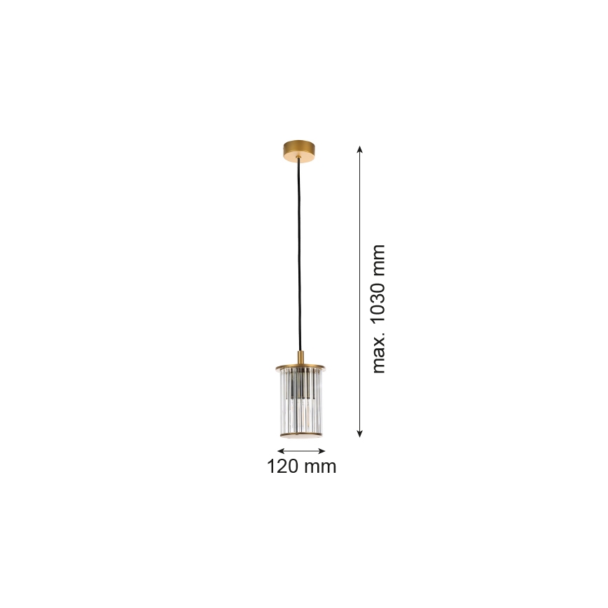 Argon 8755 - Екстериорен пендел NORFOLK 1xE27/15W/230V IP44 златист