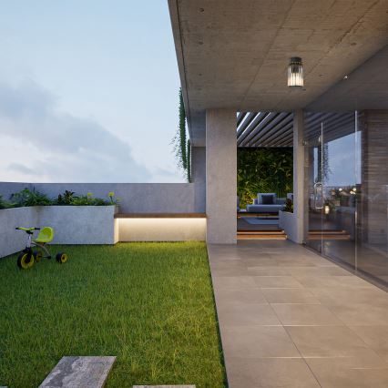 Argon 8773 - Екстериорна лампа за таван NORFOLK 1xE27/15W/230V IP44 черен