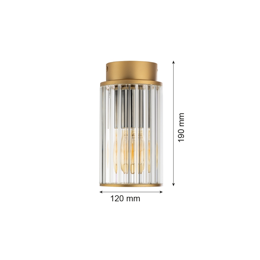 Argon 8774 - Екстериорна лампа за таван NORFOLK 1xE27/15W/230V IP44 златист