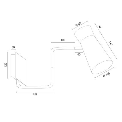 Argon 8879 - Стенна лампа LORD 1xE14/7W/230V бяла