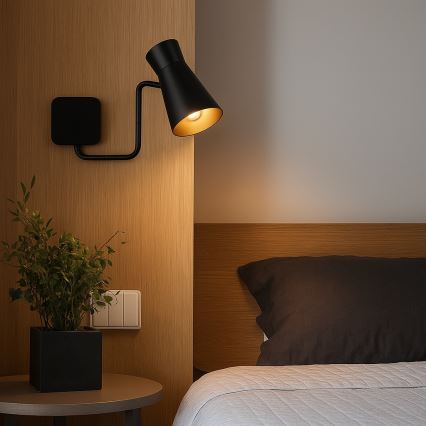 Argon 8880 - Настенна лампа LORD 1xE14/7W/230V черна