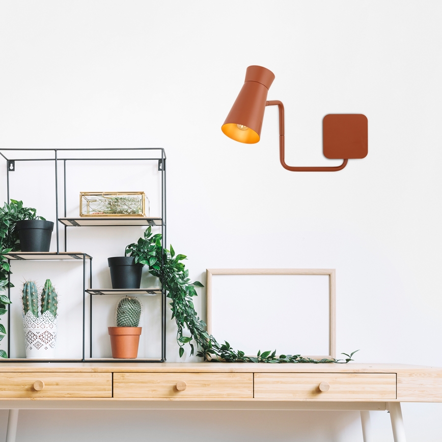 Argon 8882 - Стенна лампа LORD 1xE14/7W/230V теракотова