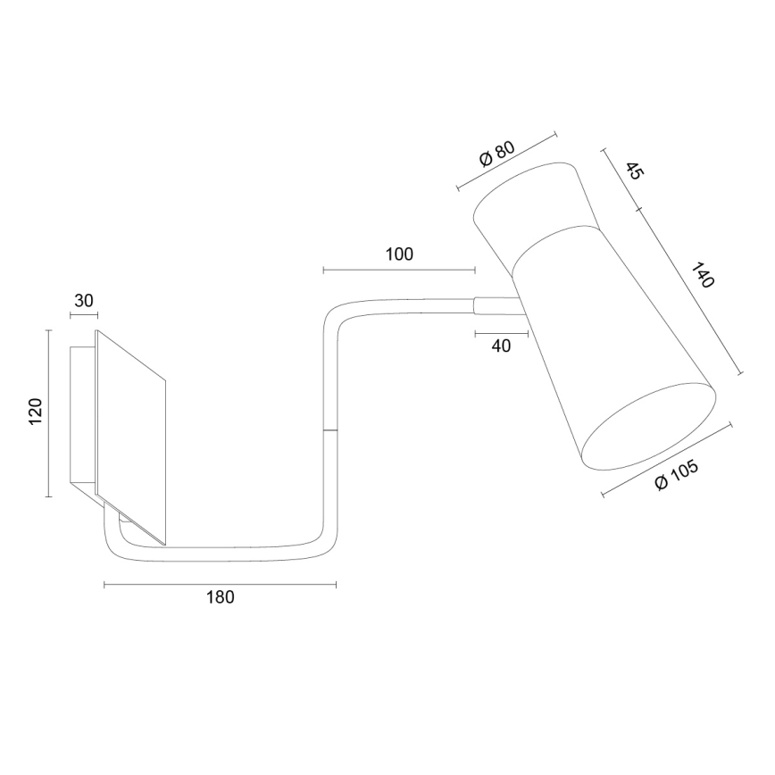 Argon 8884 - Стенна лампа LORD 1xE14/7W/230V златна
