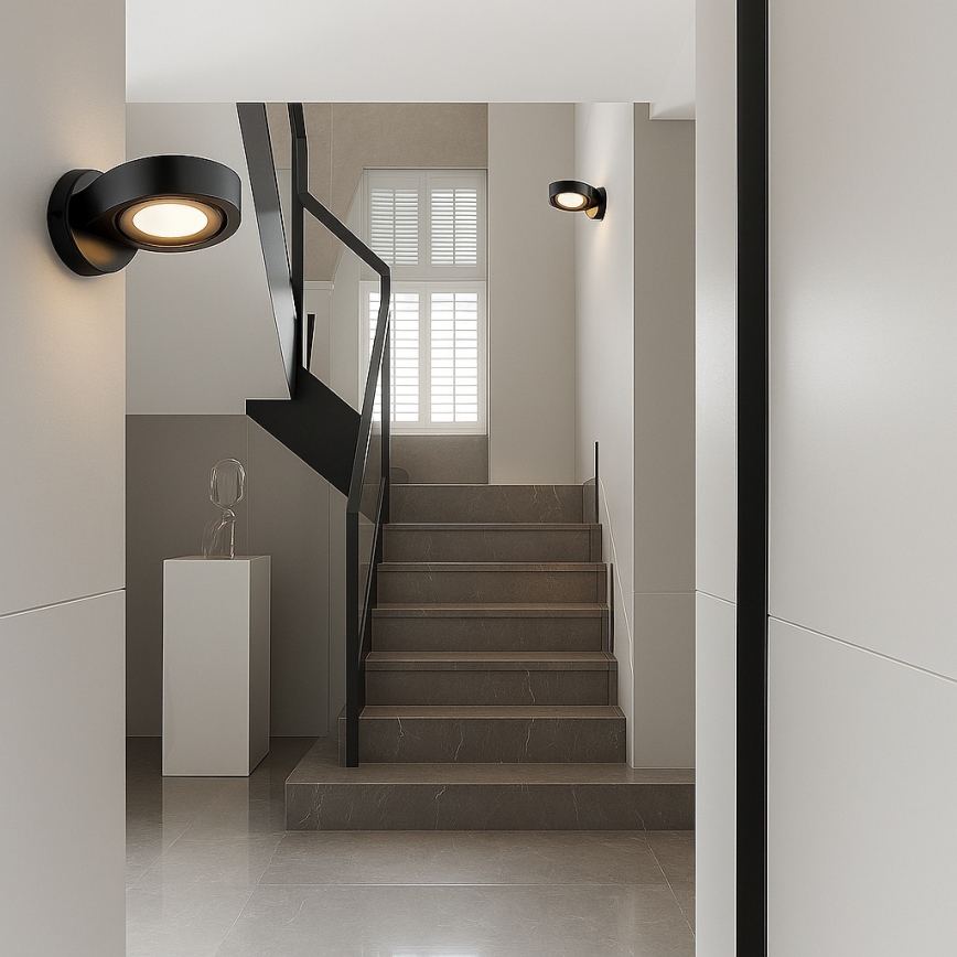 Argon 8900 - Настенно осветително тяло LOTUS 1xGX53/12W/230V черно