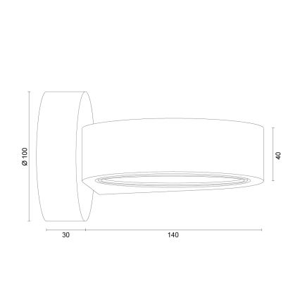 Argon 8900 - Настенно осветително тяло LOTUS 1xGX53/12W/230V черно