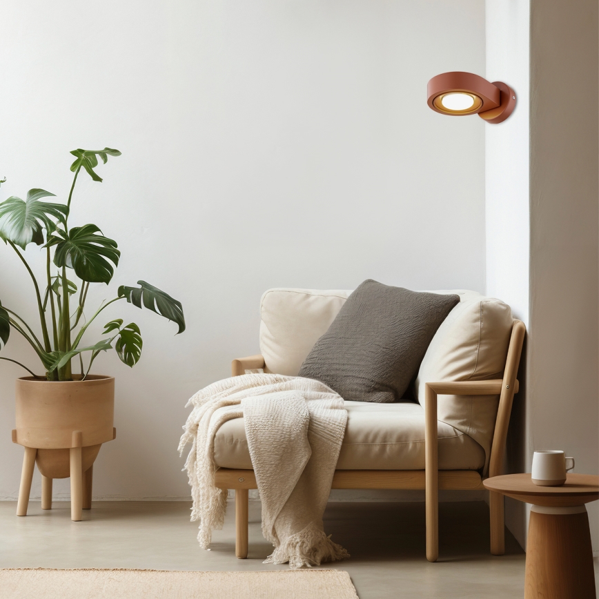 Argon 8902 - Настенно осветително тяло LOTUS 1xGX53/12W/230V, цвят теракота