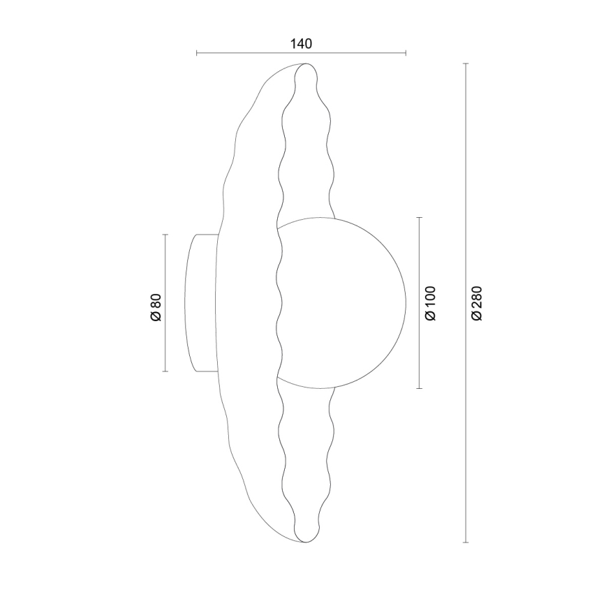 Argon 8934 - Настенно осветително тяло BOLL 1xG9/6W/230V бяло