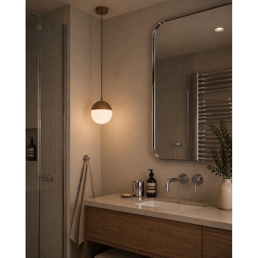 Argon 8998 - Външна висяща лампа на кабел LIV 1xE27/15W/230V IP44 кафява