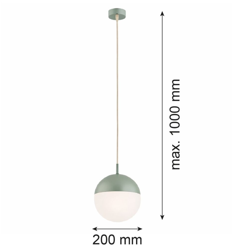 Argon 8999 - Външна висяща лампа на кабел LIV 1xE27/15W/230V IP44 зелена
