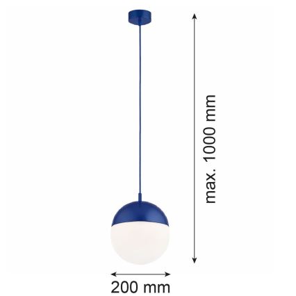 Argon 9000 - Външна висяща лампа на кабел LIV 1xE27/15W/230V IP44 синя