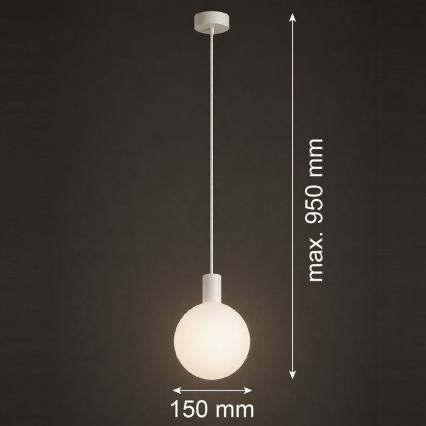 Argon 9004 - Външен полилей на кабел ORE 1xG9/6W/230V IP44 бял