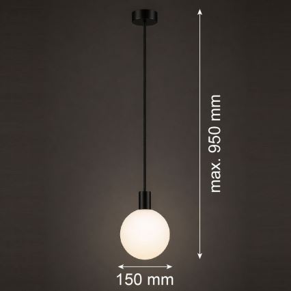 Argon 9005 - Външен висящ осветител на кабел ORE 1xG9/6W/230V IP44 черен