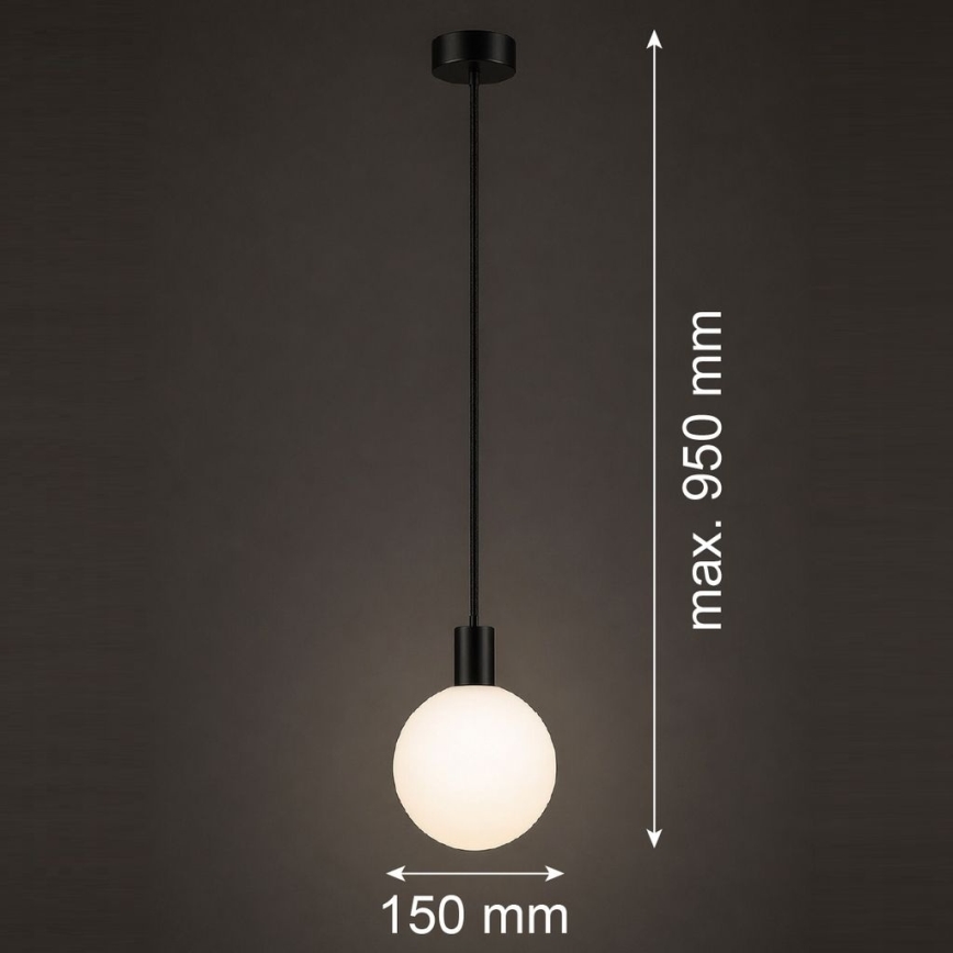 Argon 9005 - Външен висящ осветител на кабел ORE 1xG9/6W/230V IP44 черен