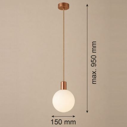 Argon 9006 - Външна висяща лампа на кабел ORE 1xG9/6W/230V IP44 медна