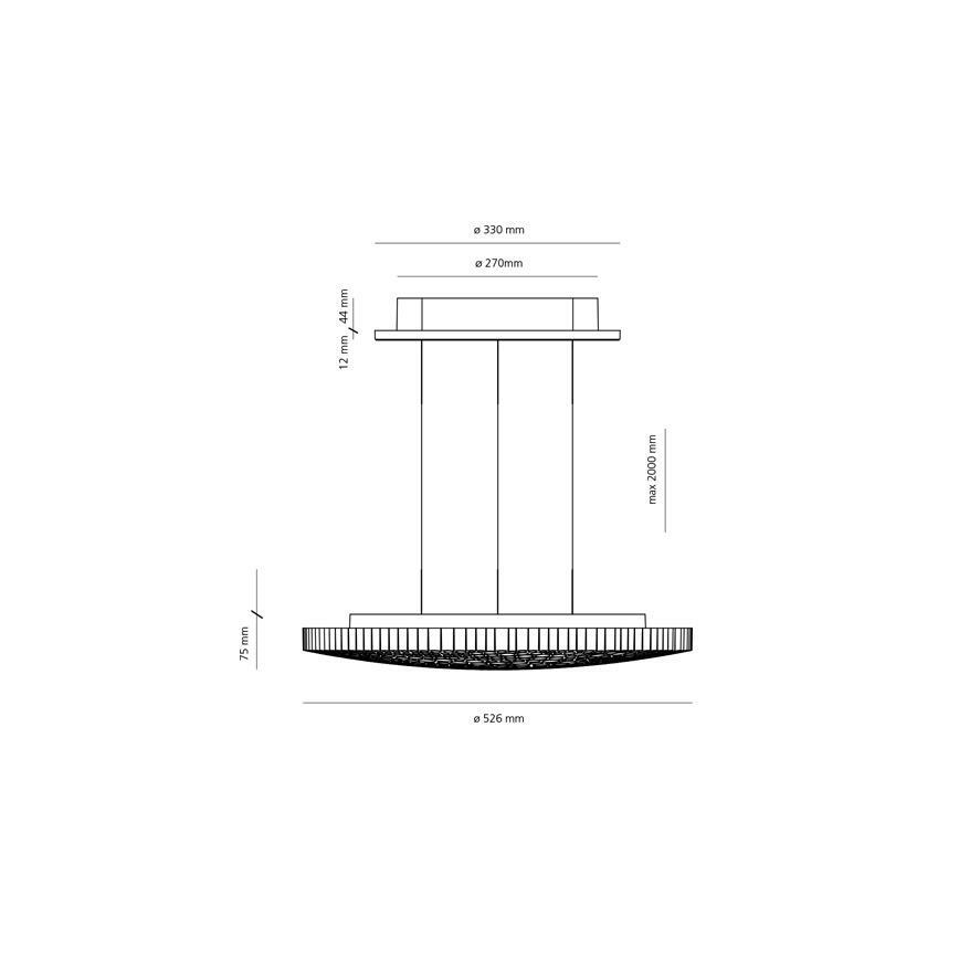 Artemide 0213010APP - LED Димируем пендел CALIPSO LED/50W/230V 3000K