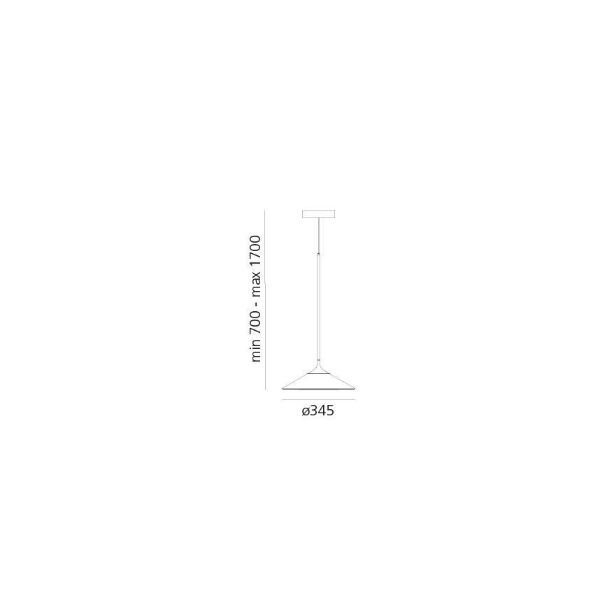 Artemide 0352030A - LED Димируем пендел ORSA LED/20W/230V 3000K Ø 24,5 см