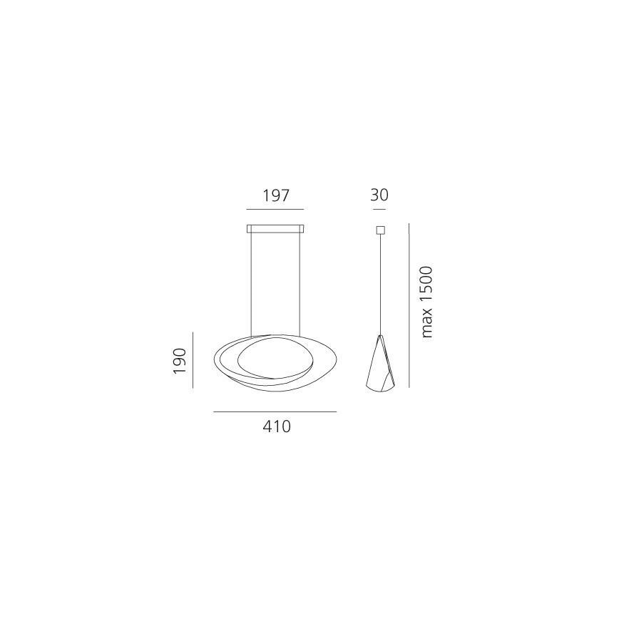 Artemide 1182010A - LED Димируем пендел CABILDO LED/44W/230V 3000K