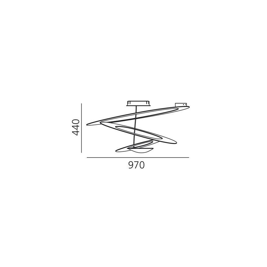 Artemide 1253120A - LED Димируем плафон PIRCE LED/44W/230V 3000K златист