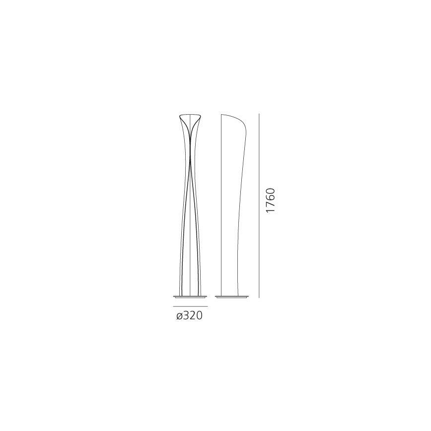 Artemide 1361010A - LED Лампион CADMO LED/44W/230V + 1xGU10/10W/230V черен