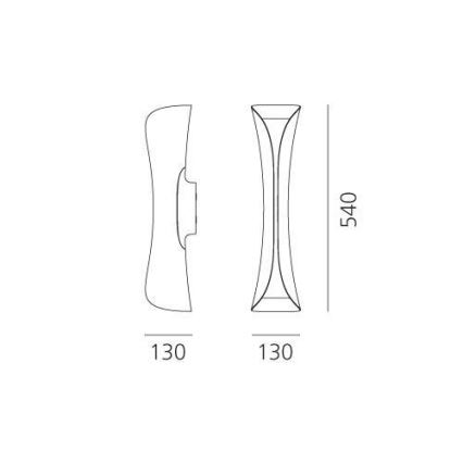 Artemide 1373010A - Аплик CADMO 2xGU10/10W/230V черен