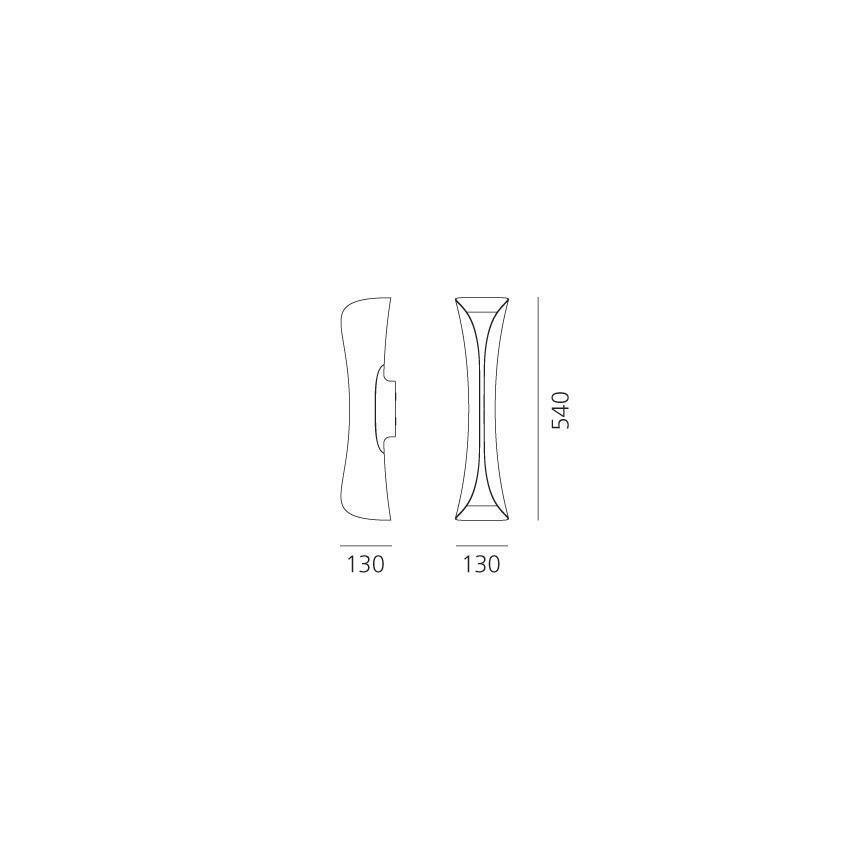 Artemide 1373010A - Аплик CADMO 2xGU10/10W/230V черен