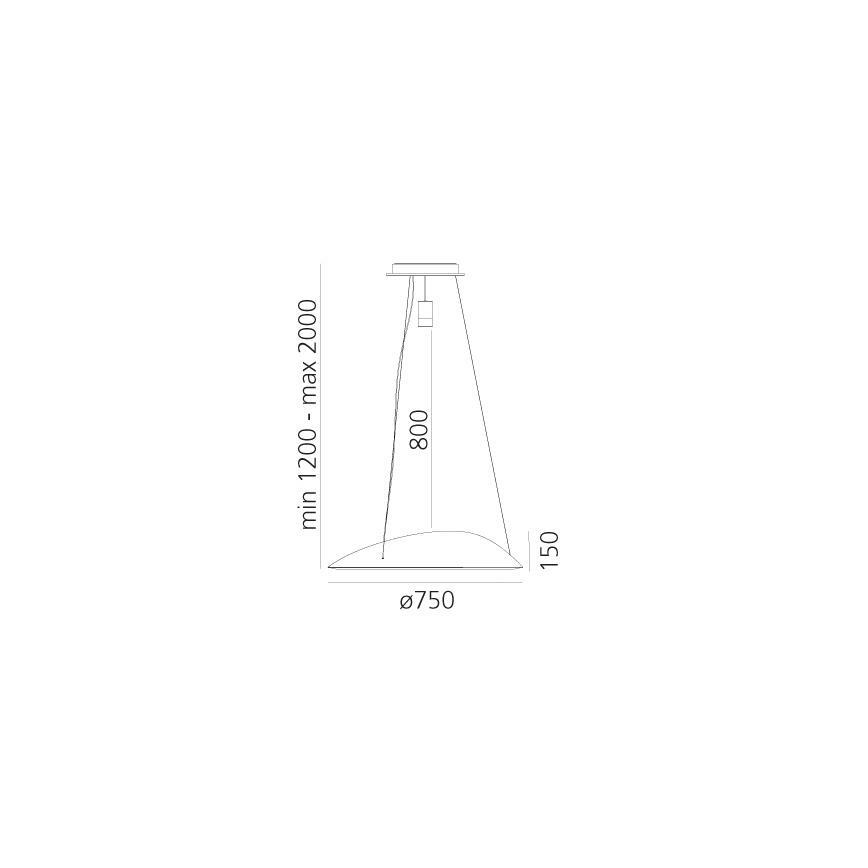 Artemide 1402010APP - LED RGBW Димируем пендел AMELUNA LED/45W/230V 3000K