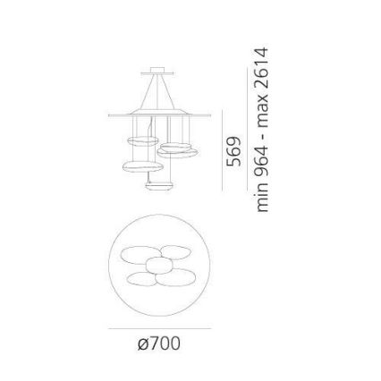 Artemide 1477110A - LED Димируем пендел MERCURY LED/29W/230V 3000K