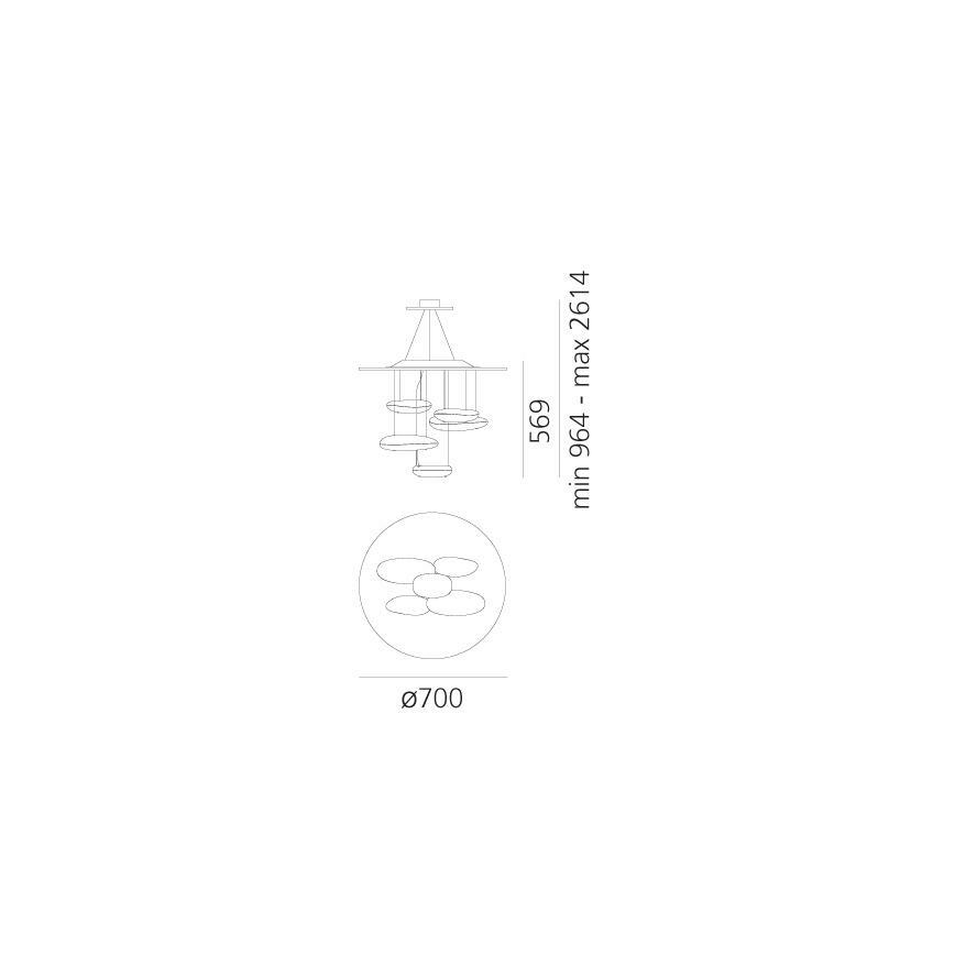 Artemide 1477110A - LED Димируем пендел MERCURY LED/29W/230V 3000K