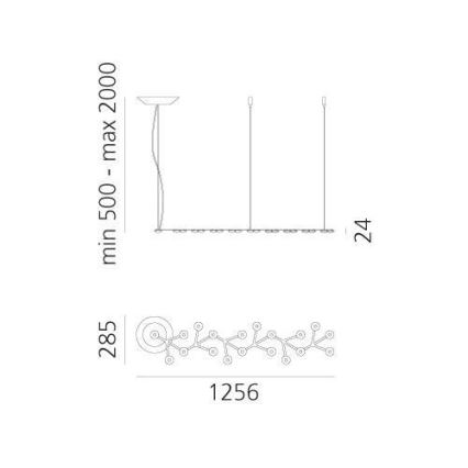 Artemide 1578050APP - LED Димируем пендел NET LED/45W/230V 3000K