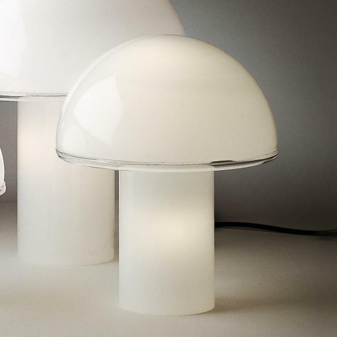 Artemide A006300 - Настолна лампа ONFALE 1xE14/5W/230V + 1xE27/13W бял
