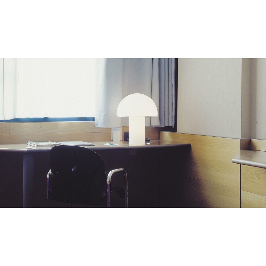 Artemide A006300 - Настолна лампа ONFALE 1xE14/5W/230V + 1xE27/13W бял