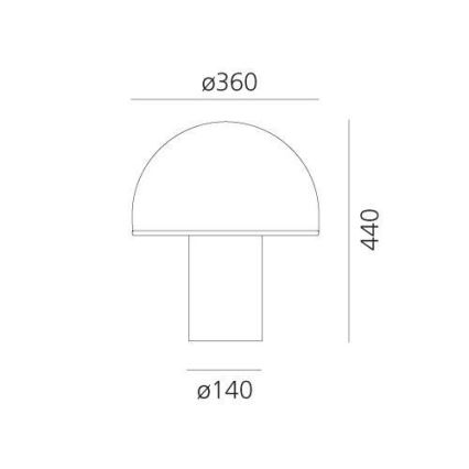 Artemide A006300 - Настолна лампа ONFALE 1xE14/5W/230V + 1xE27/13W бял