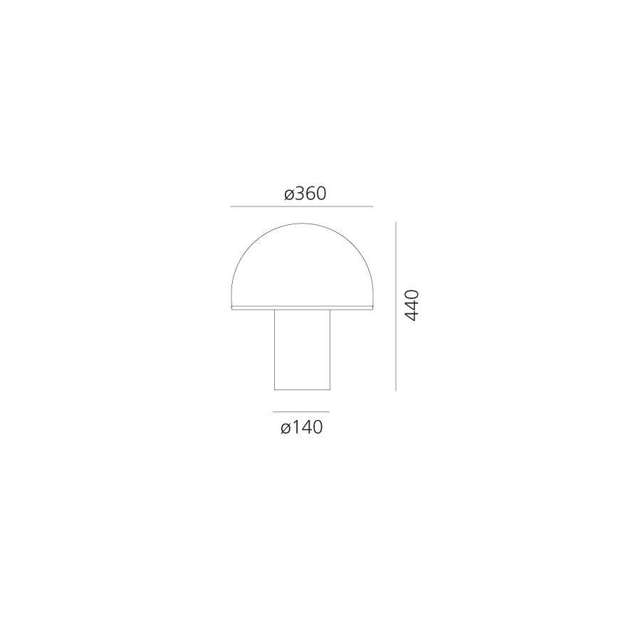 Artemide A006300 - Настолна лампа ONFALE 1xE14/5W/230V + 1xE27/13W бял