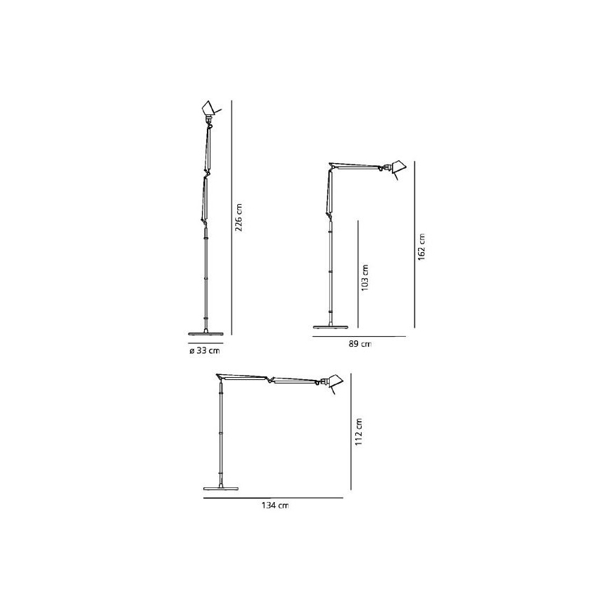 Artemide AR 0947010A+AR A012820 KOMPLET - Лампион TOLOMEO BASCULANTE 1xE27/100W/230V