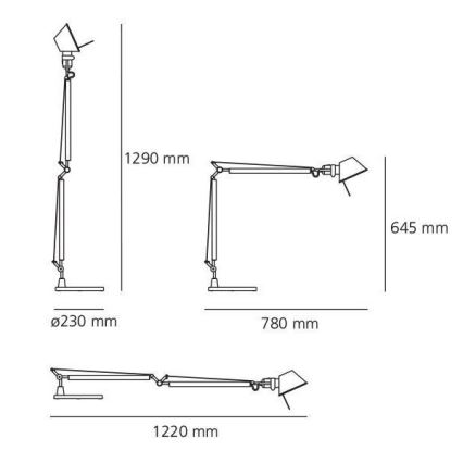 Artemide AR A004430+AR A005330 KOMPLET - Настолна лампа TOLOMEO 1xE27/70W/230V