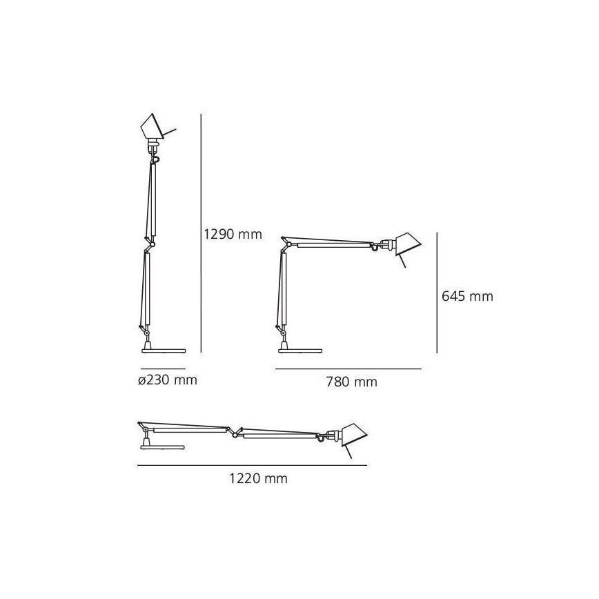 Artemide AR A004430+AR A005330 KOMPLET - Настолна лампа TOLOMEO 1xE27/70W/230V