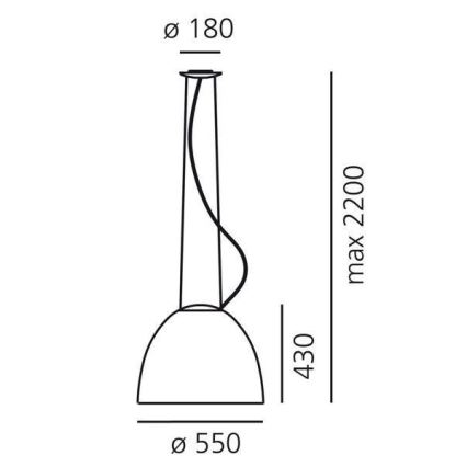 Artemide AR A242100 - Висящ полилей NUR 1xE27/205W/230V