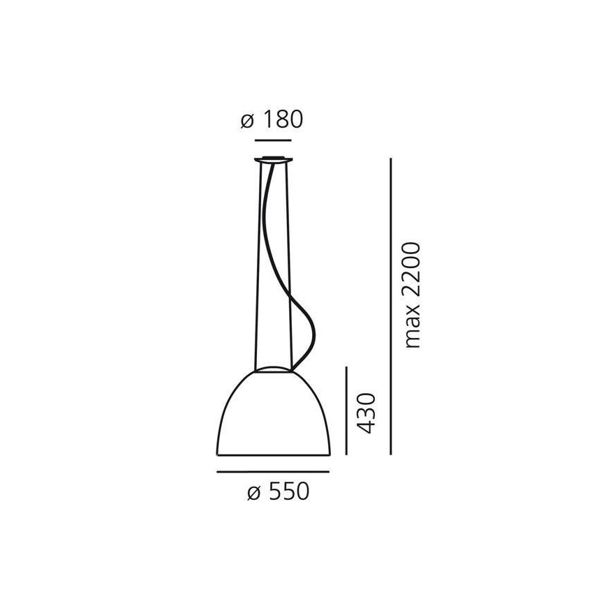 Artemide AR A242100 - Висящ полилей NUR 1xE27/205W/230V