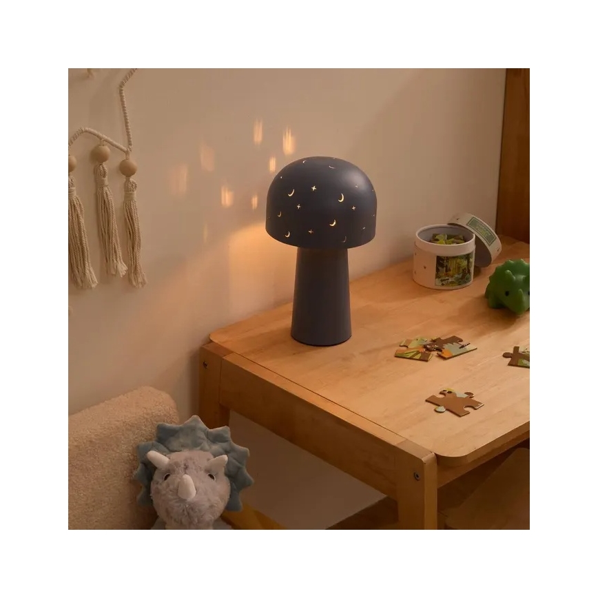 Atmosphera - Детска настолна лампа STARRY MUSHROOM 1xE14/25W/230V синя
