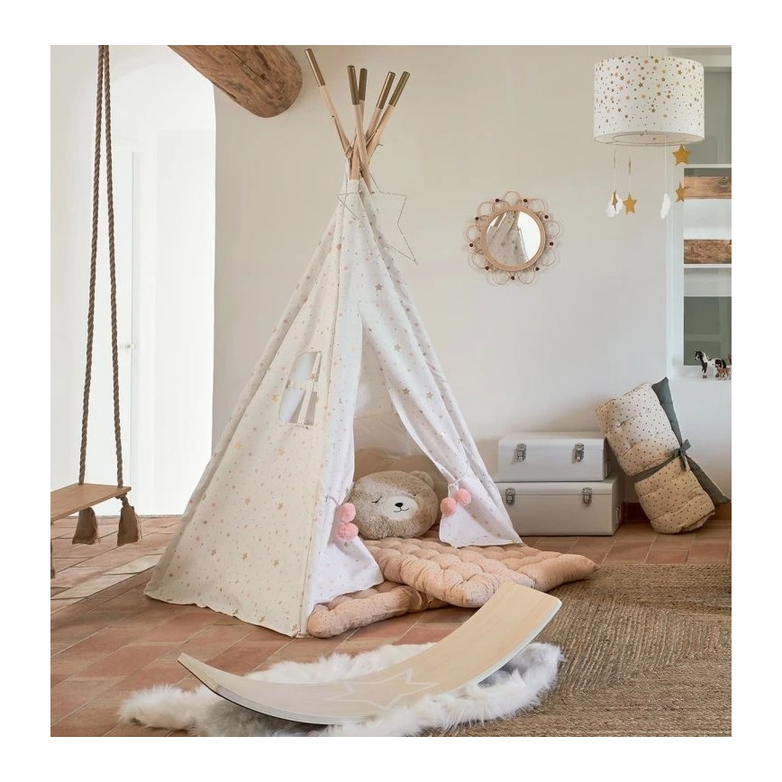 Atmosphera - Детско стенно огледало CAMPAIN, диаметър 38 см, ратан