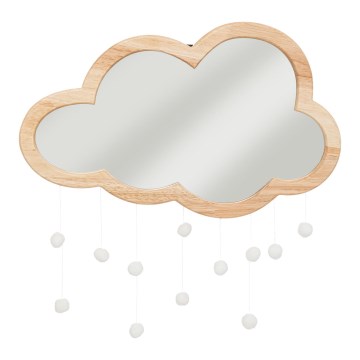 Atmosphera - Детско стенно огледало CLOUD 40x36 см каучуково дърво