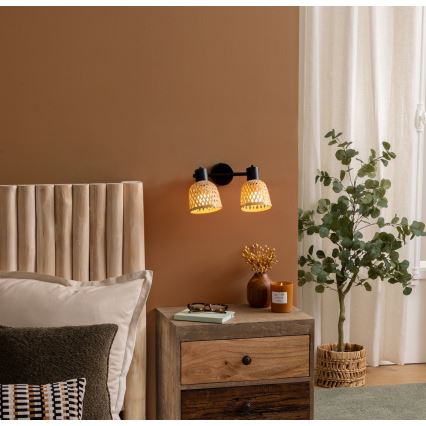 Atmosphera - Лампа за вграждане LIO 2xE27/25W/230V от бамбук