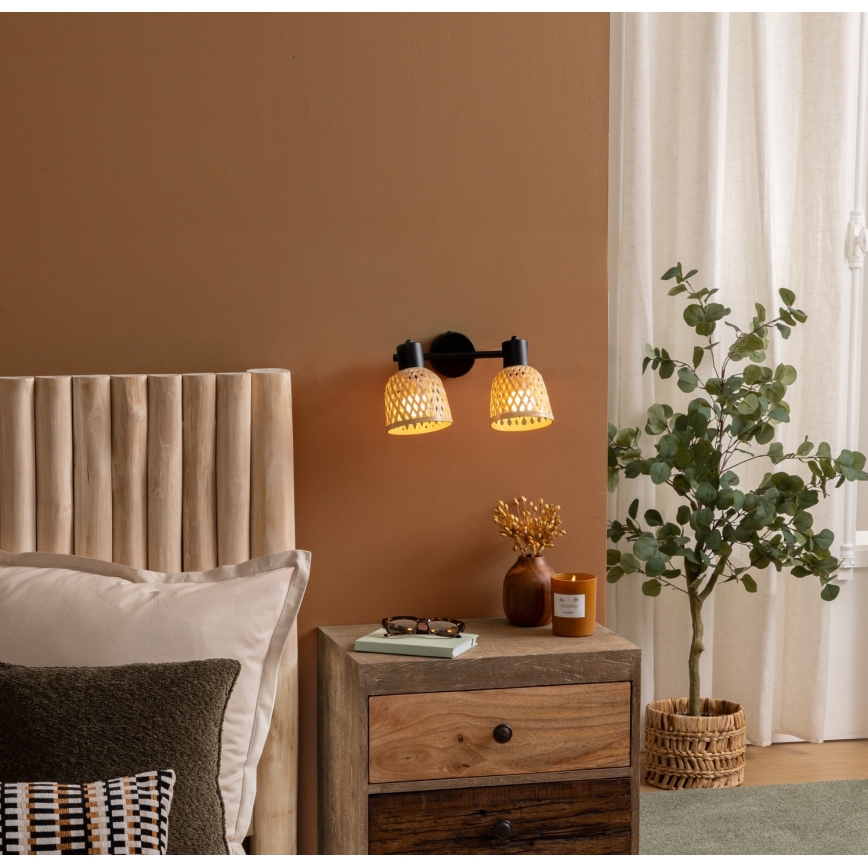 Atmosphera - Лампа за вграждане LIO 2xE27/25W/230V от бамбук