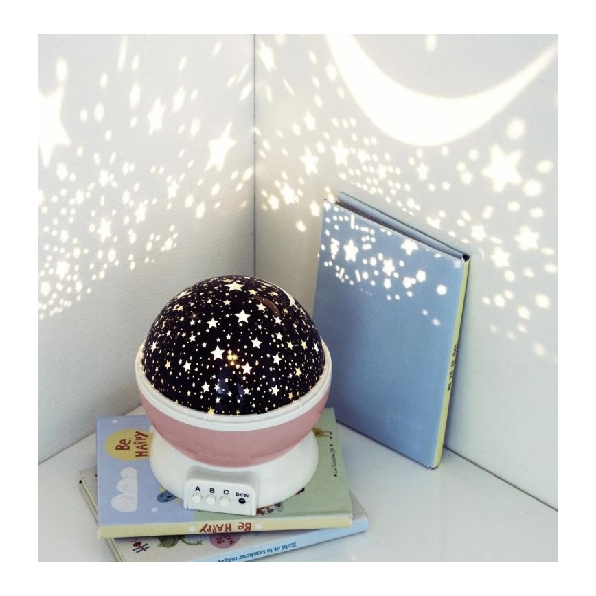 Atmosphera - LED детски проектор 3xAA розов