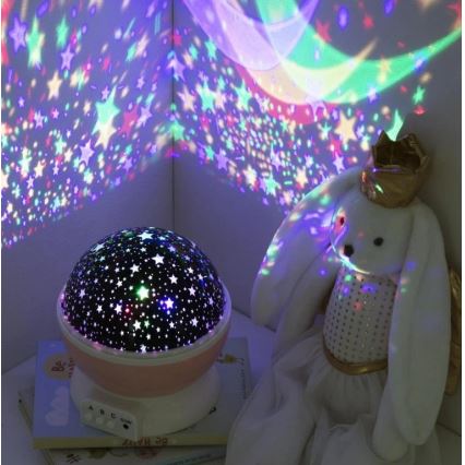 Atmosphera - LED детски проектор 3xAA розов